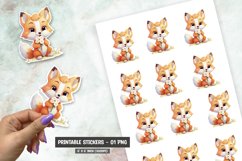 Cartoon Fox sticker, Cute Fox sticker png Product Image 1