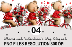 Whimsical Valentine's Day Clipart Valentine's Png Product Image 1