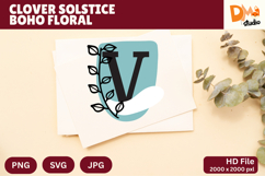Clover Solstice Boho Floral Monogram Product Image 1