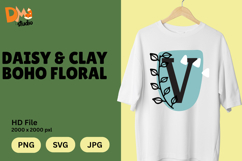 Daisy &amp; Clay Boho Floral Monogram Product Image 1