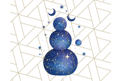 Patterned Snowman Silhouette PNG Clipart Product Image 4