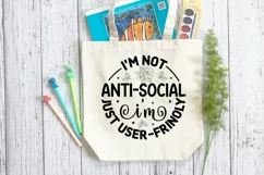 I'm Not Anti-Social SVG, Anti Social SVG Design Product Image 3