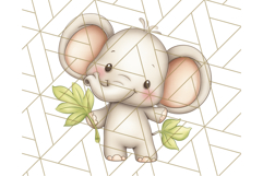 Tiny Zoo Friends Clipart, Cute Cartoon Zoo Animals PNG Product Image 4