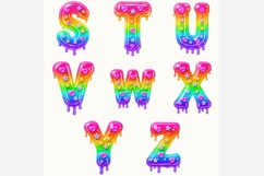 Jelly Gummy Alphabet PNG Bundle | 26 Rainbow Candy Letters Product Image 4