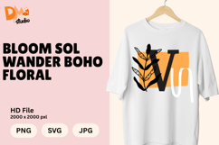 Bloom Sol Wander Boho Floral Monogram Product Image 1