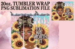 Enchanted vibes 20oz tumbler wrap, Afro Woman Product Image 1