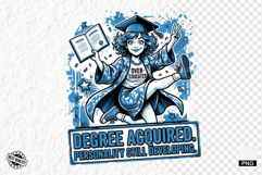 Graduation Funny Girl PNG - Graduation PNG Sublimation Product Image 1