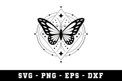 Butterfly SVG Design |Black Magic SVG Cut files | Cricut Product Image 1