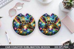Car Coaster Sublimation| Mythical Coaster PNG Design Product Image 1