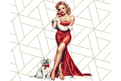 Vintage Glamorous Christmas Party Clipart PNG, Holiday Png Product Image 4