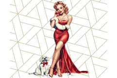 Vintage Glamorous Christmas Party Clipart PNG, Holiday Png Product Image 4