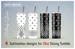 4 Paisley Bandana Patterns for 20oz SKINNY TUMBLER. Product Image 1