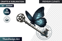Dark Academia PNG, Gothic Butterfly Clipart Moody ephemera Product Image 1