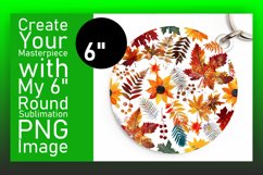 Elegant Watercolor Autumn Round Design for Sublimation Product Image 1