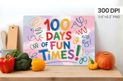 100 days of school Cutting Board PNG Design, Teacher PNG Product Image 1