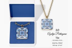 Watercolor Blue Portuguese Tiles|Blue Azulejo Seamless Tiles Product Image 4