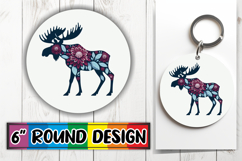 Luminous Circle Ornaments Sublimation, Flower Animals Product Image 1