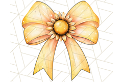 Watercolor Summer Bow Clipart PNG, Coquette Bright Bow Png Product Image 4