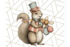 Vintage Carnival Animals Clipart PNG, Retro Circus Elements Product Image 4