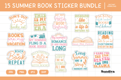 15 Printable Summer Book Lover Sticker Bundle Product Image 1