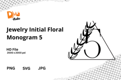 Jewelry Initial Floral Monogram Product Image 1