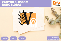 Canyon Blossom Boho Floral Monogram Product Image 1