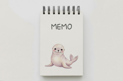 Cute Baby Seal Ocean Animal Marine Mammal PNG Summer Product Image 5