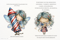 Patriotic Fairy Clipart Product Image 2