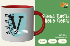 Sienna Thistle Boho Floral Monogram Product Image 1