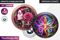 International Women's Day Round Cliparts &amp; Backgrounds PNG Product Image 1