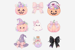 Pastel Halloween Clipart Bundle | Cute Kawaii Halloween PNG Product Image 7