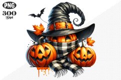 Halloween Pumpkin Sublimation - Clipart PNG Design Product Image 1