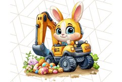 Easter Bunny Construction Clipart, Spring Png Product Image 2