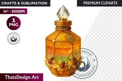 Magical Potion Bottles PNG, Fantasy Witchcraft Clipart witch Product Image 1