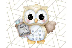 Cute Back to School Animals PNG Clipart with Books & Bags Product Image 4