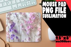 Chic Floral Stripe Mouse Pad - Modern Style Product Image 1