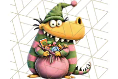 Monster Kids Clipart PNG, Cute Halloween Costume Art Product Image 4