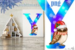 Christmas Letter Y alphabet sublimation png Product Image 1