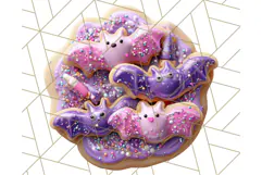 Halloween Cookie Clipart PNG, Spooky Sugar Treat Art Product Image 4