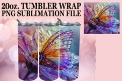 Shiny Butterfly Tumbler Wrap Sublimation 20oz Product Image 1
