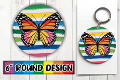 Cozy Circle Designs for Cars PNG, Butterfly Product Image 1