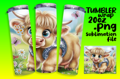 DYNAMIC 20oz Tumbler Artwork , Cute Cow Product Image 1