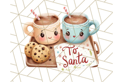 Santa’s Pajama Day Clipart, Cute Christmas Bedtime PNG Product Image 4
