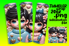 Sublimation-Ready 20oz Artwork , 3D Characters Product Image 1