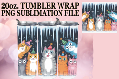 CHEERFUL PRESENT 20oz TUMBLER WRAP, Funny Cat Product Image 1