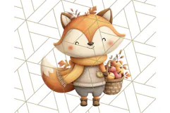 Woodland Autumn Animals PNG Clipart for Fall & Harvest Product Image 4