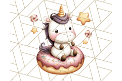 Cute Dessert Unicorn PNG Clipart with Cupcakes &amp; Candies Product Image 4