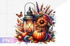 Autumn Harvest Pumpkin Sublimation - Pumpkin Clipart Design Product Image 1