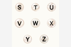 Pearl Bead Alphabet PNG Bundle | Elegant A-Z Letter Bead Product Image 3