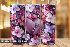 3D Valentine's Day Tumbler Design | Sublimation Wrap 20 Oz Product Image 1